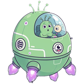 Moss and Welchy's round green ship